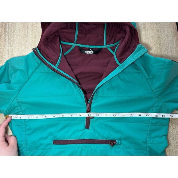 Strafe Women's Sunnyside Alpha Anorak Puffer in Teal and Maroon Size Small - Picture 7 of 8